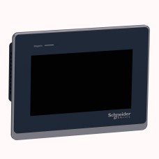 Schneider HMIST6400 7"W touch panel display, 2COM, 2Ethernet, USB host&device, 24VDC